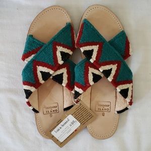 Ilano  ndavaa Jing Leather Slides Sandals